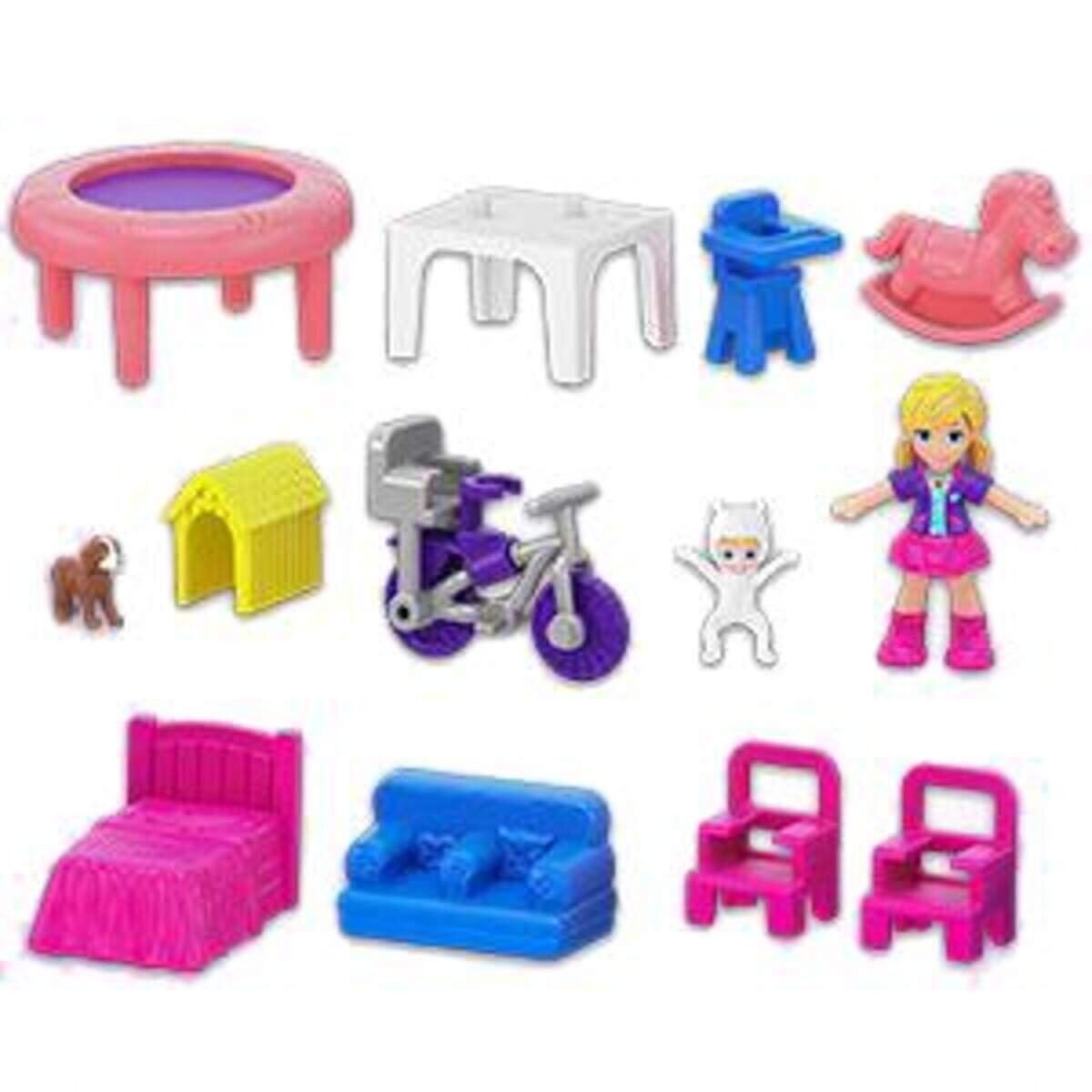 Mattel Polly Pocket Puppenhaus mit Zubehör