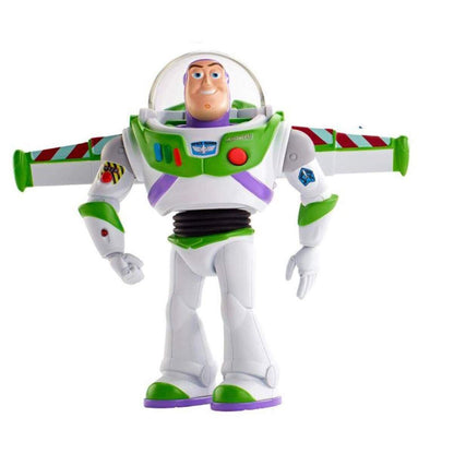 Mattel Toy Story 4 Super Action Buzz Lightyear, mit Sound und Aktionen, 17 cm