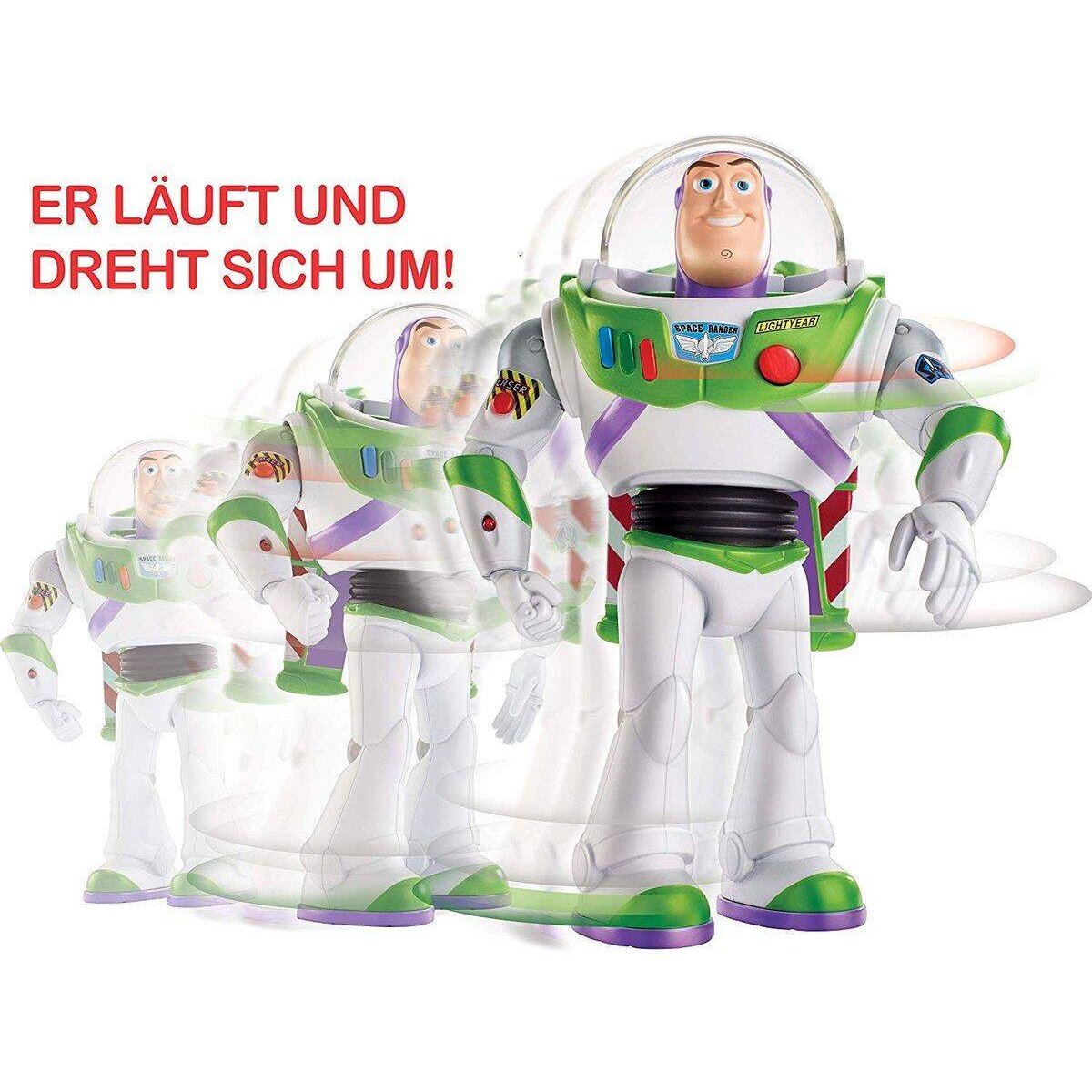 Mattel Toy Story 4 Super Action Buzz Lightyear, mit Sound und Aktionen, 17 cm