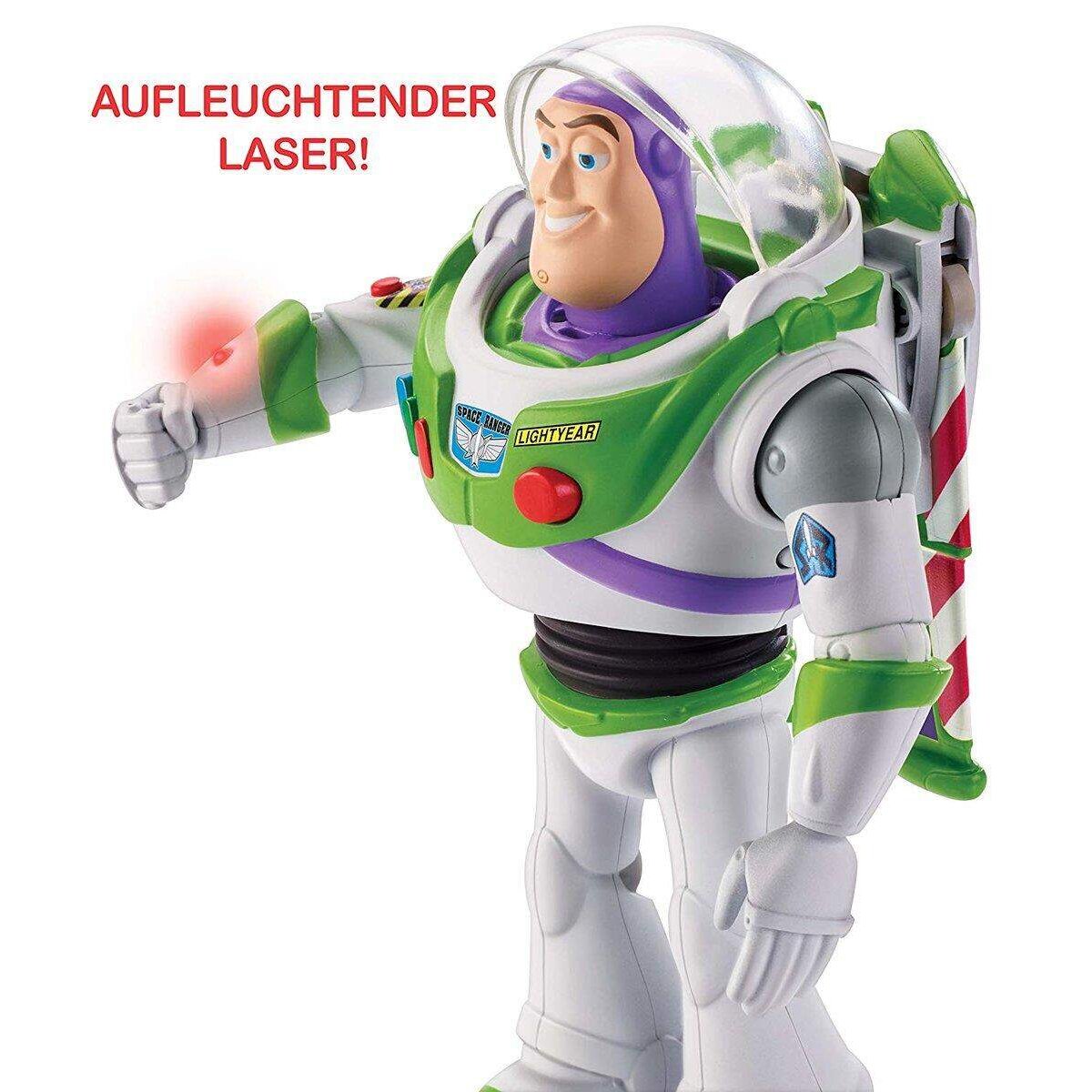 Mattel Toy Story 4 Super Action Buzz Lightyear, mit Sound und Aktionen, 17 cm