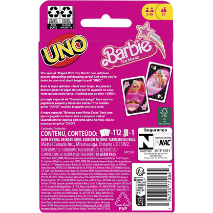 Mattel UNO Barbie The Movie