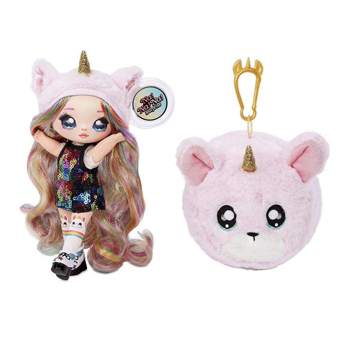 MGA Entertainment L.O.L. Surprise! Na! Na! Na! Surprise! Doll 2in1 Puppe mit Plüsch-Anhänger, 1 Stück, sortiert