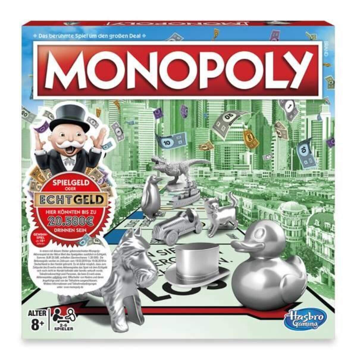 Monopoly Classic Brettspiel, Echtgeld-Promotion Sonderedition