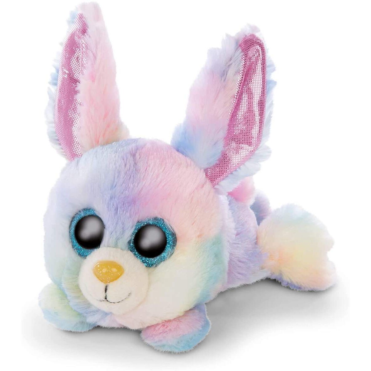 NICI 46922 Glubschis liegendes Kuscheltier Hase Rainbow Candy 15cm