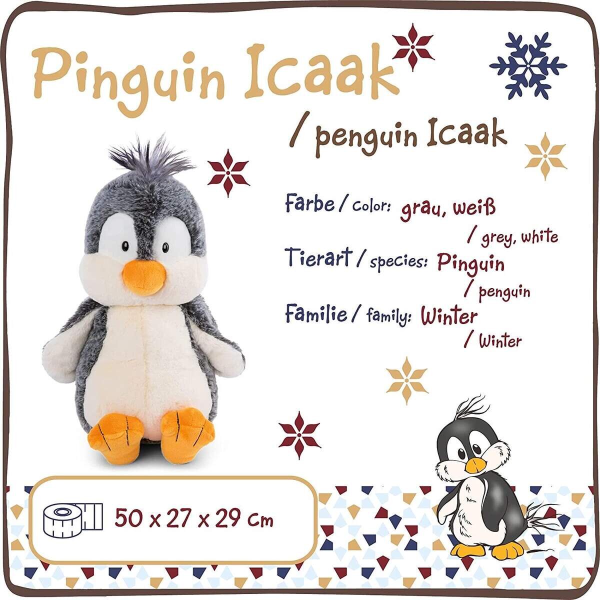 NICI 47265 Pinguin Icaak, 50 cm