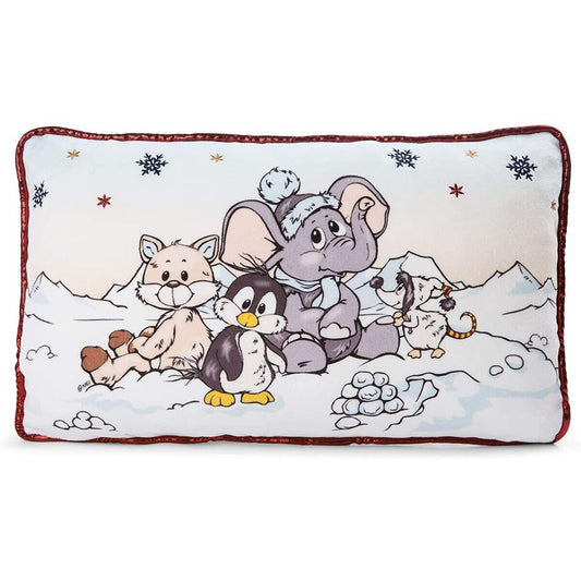 NICI 47293 Kuschelkissen Elefant, Pinguin, Schneefuchs – Flauschiges