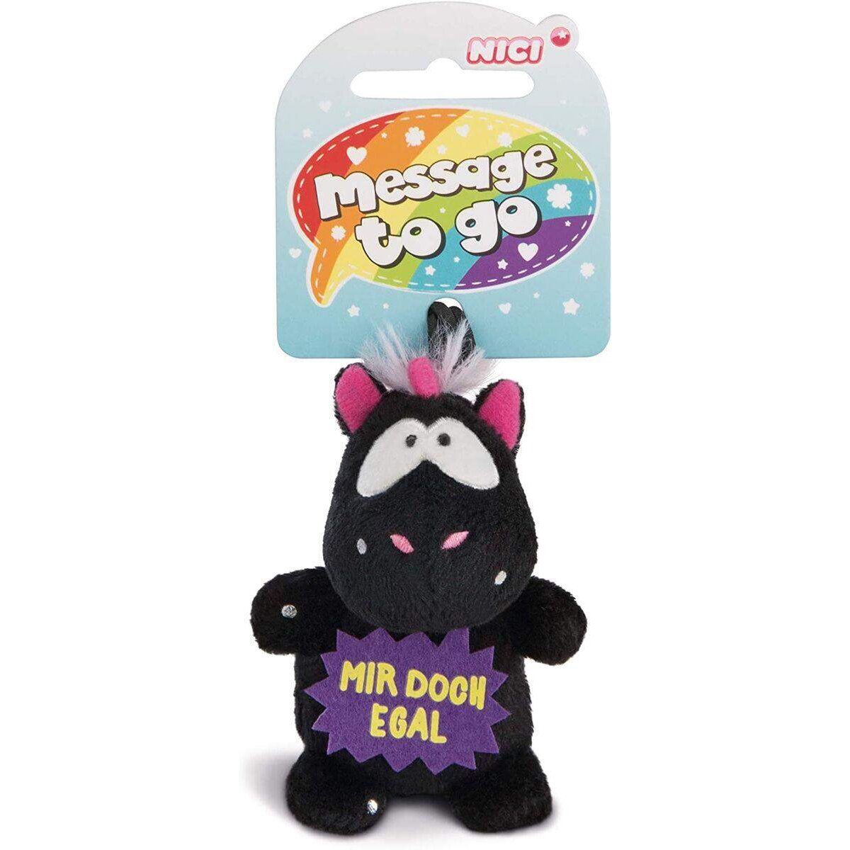 NICI Anhänger Einhorn Carbon Flash mir doch egal, 8 cm