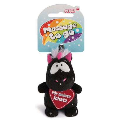 NICI Anhänger Einhorn Carbon Flash "Für meinen Schatz", 8 cm