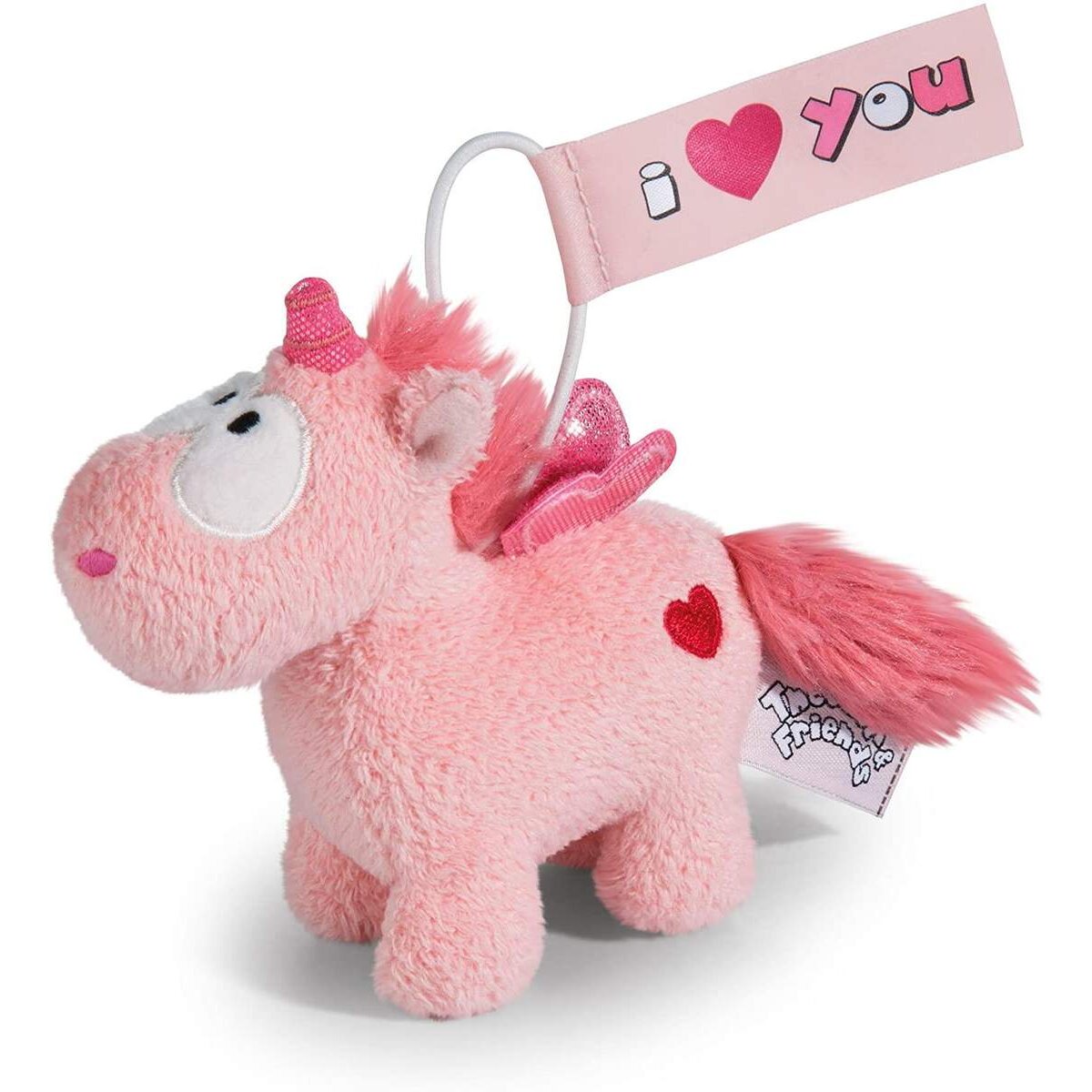 NICI Anhänger Einhorn Merry Heart mit elastischer Schlaufe, 11 cm