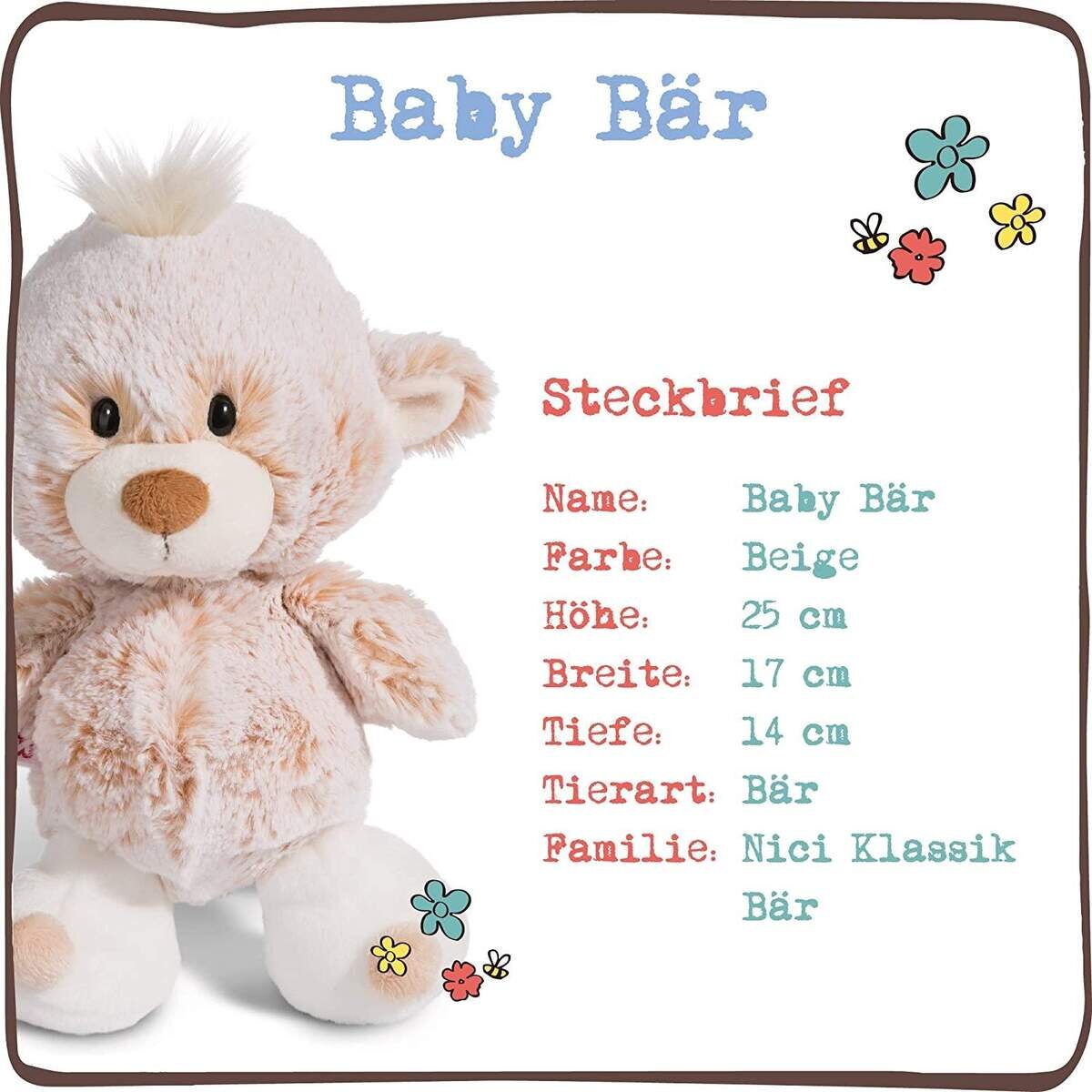 NICI Baby Bär Plüsch Schlenker, 25 cm
