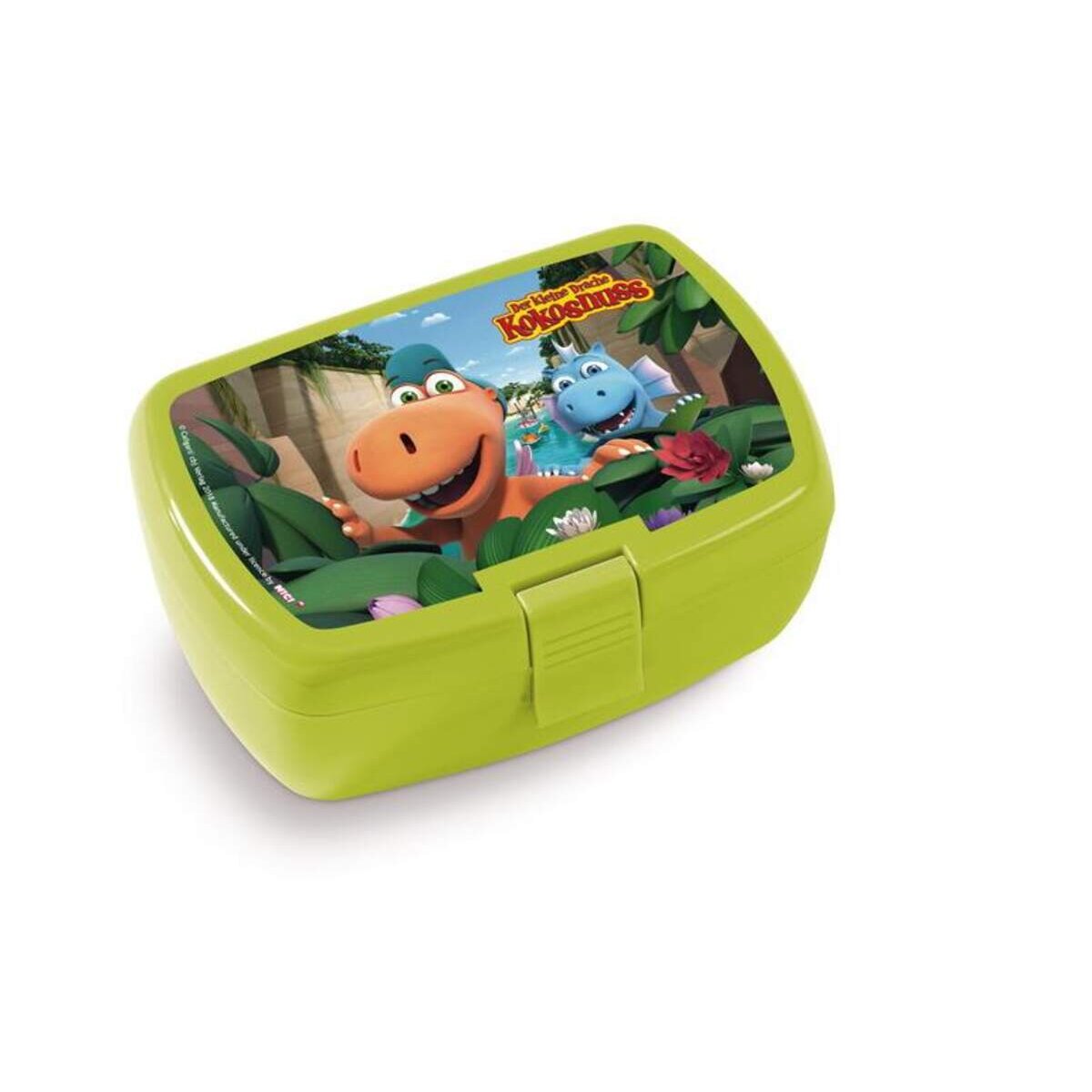 NICI Brotdose Drache Kokosnuss und Wasserdrache Wokki, 17 x 12 x 6,8 cm