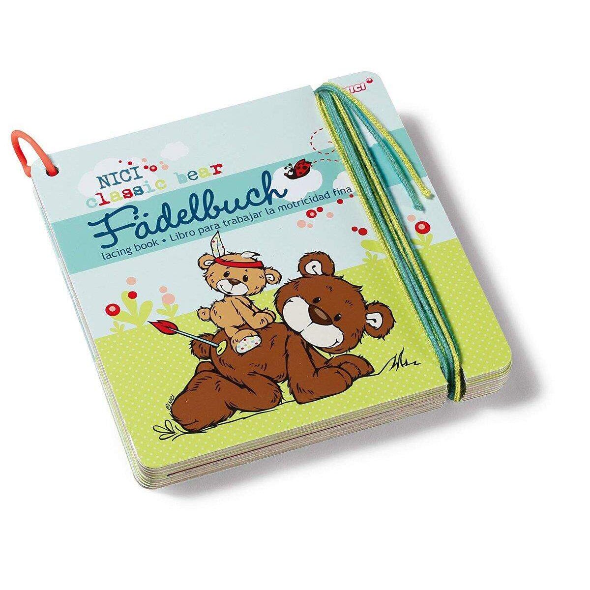 NICI Classic Bear Fädelbuch, 16 x 16 cm