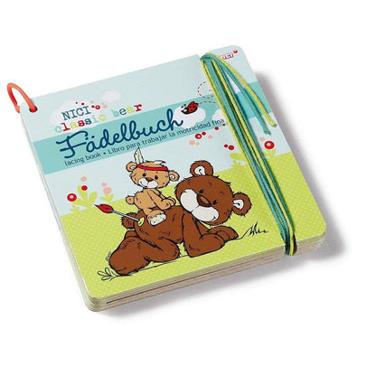NICI Classic Bear Fädelbuch, 16 x 16 cm