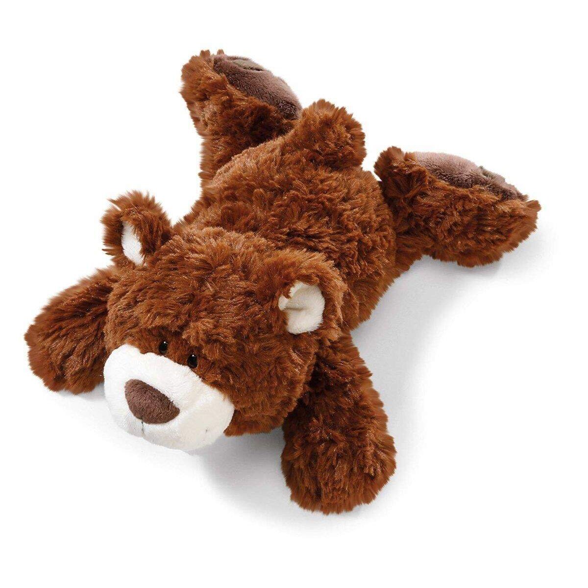 NICI Classic Bear Kuscheltier Bär dunkelbraun liegend, 50 cm