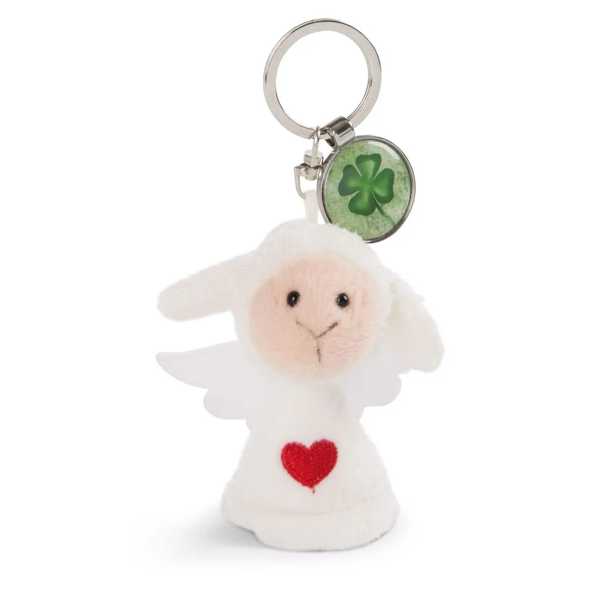 NICI Engel mit Herz 7cm Bb SA mit Anhänger "Kleeblatt"
