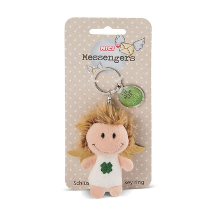 NICI Engel mit Kleeblatt 7cm Bb SA mit Anhänger "Ich bring dir Glück"