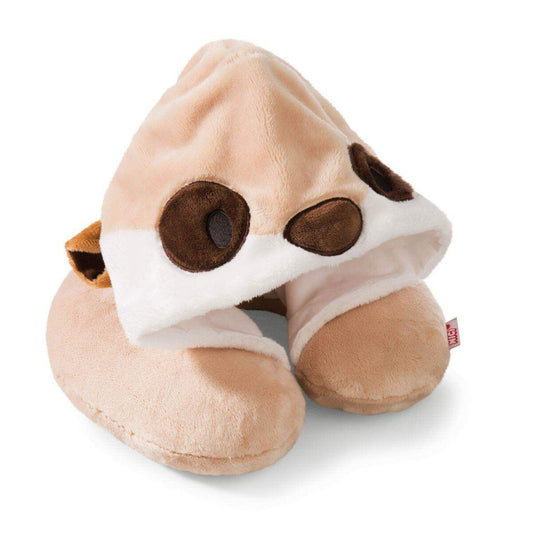 NICI Erdmännchen Nackenkissen mit Kapuze, 30 x 30 cm