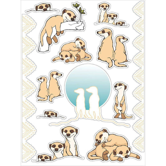 NICI Erdmännchen Wandtattoo-Set, 30 x 40 cm