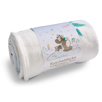 NICI Fleecedecke Rentier, Pinguin, Schneegans und Schneemann
