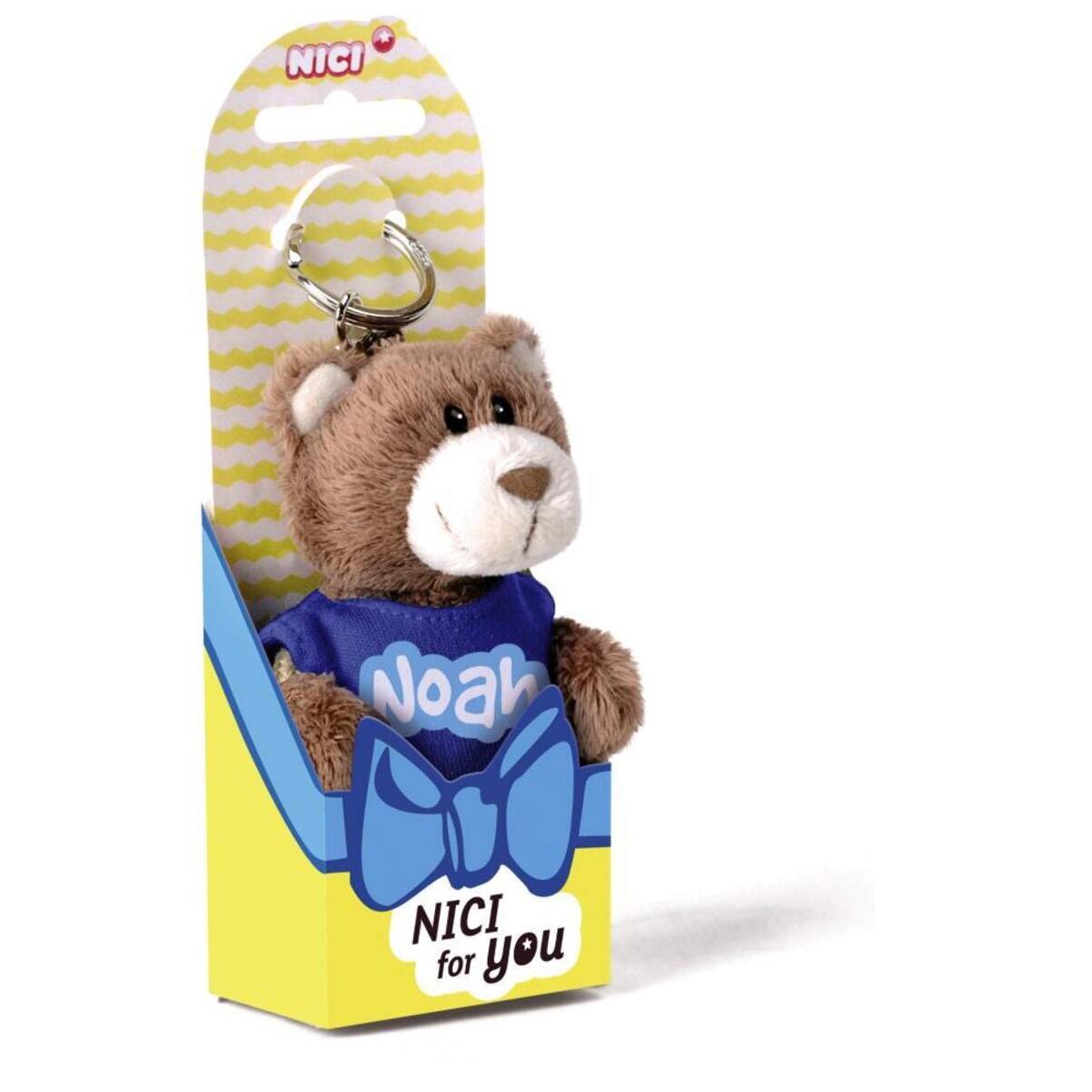 NICI for You Schlüsselanhänger Bär Noah mit T-shirt blau