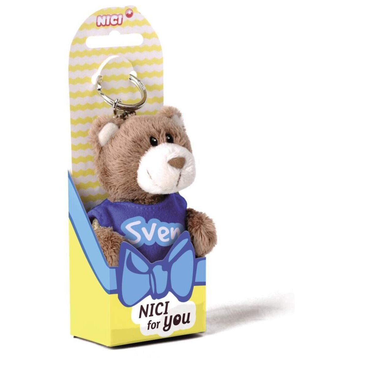 NICI for You Schlüsselanhänger Bär Sven mit T-shirt blau