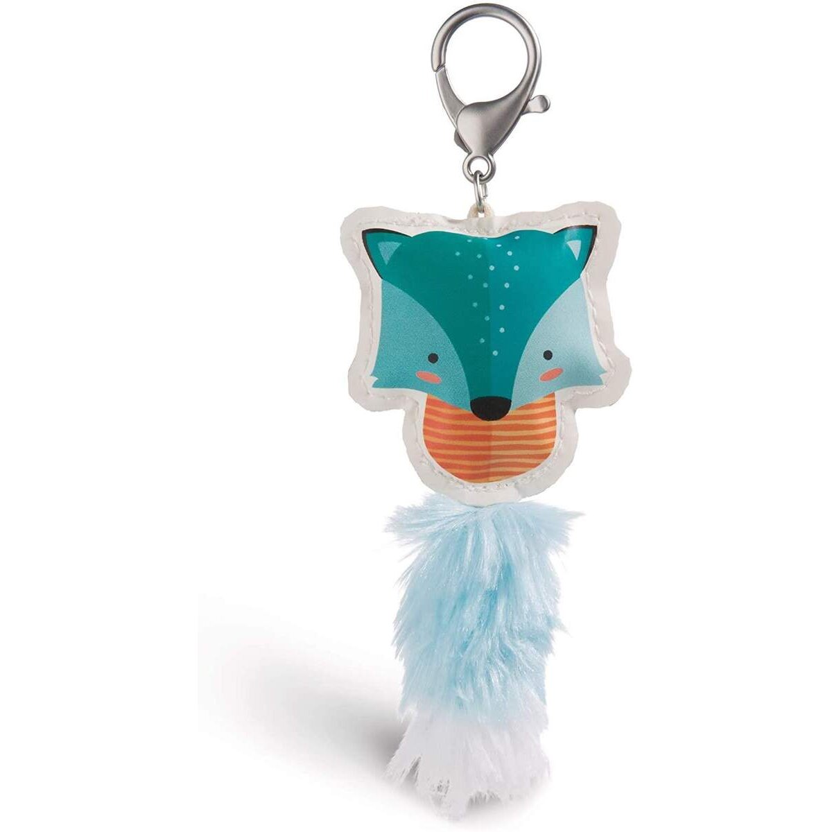 NICI Fuchs blau Taschenanhänger aus Kunstleder, 12 cm