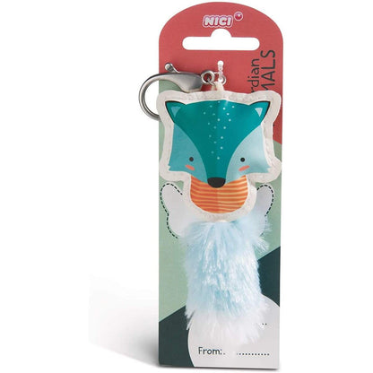 NICI Fuchs blau Taschenanhänger aus Kunstleder, 12 cm