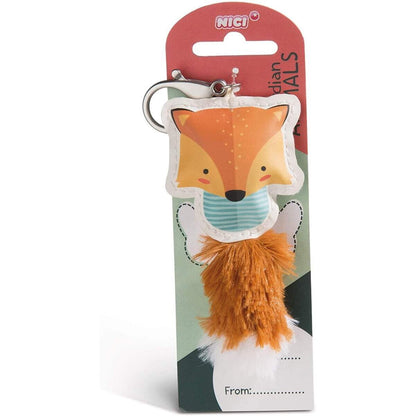 NICI Fuchs braun Taschenanhänger aus Kunstleder, 12 cm