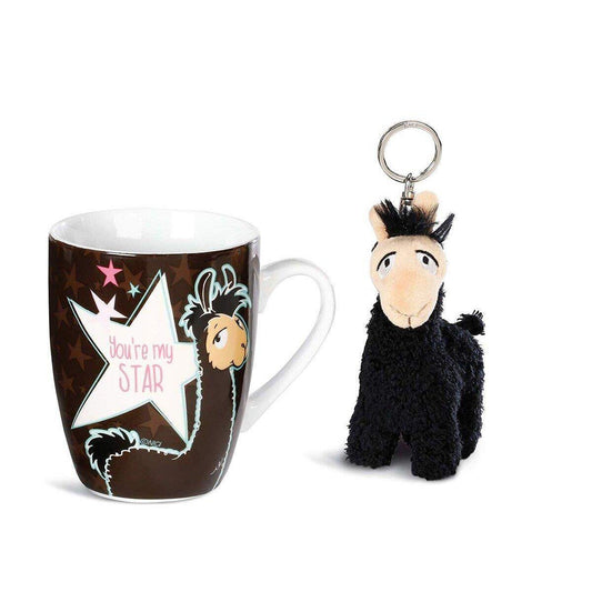 NICI Geschenk-Set Tasse und Anhänger Lama Lorenzo