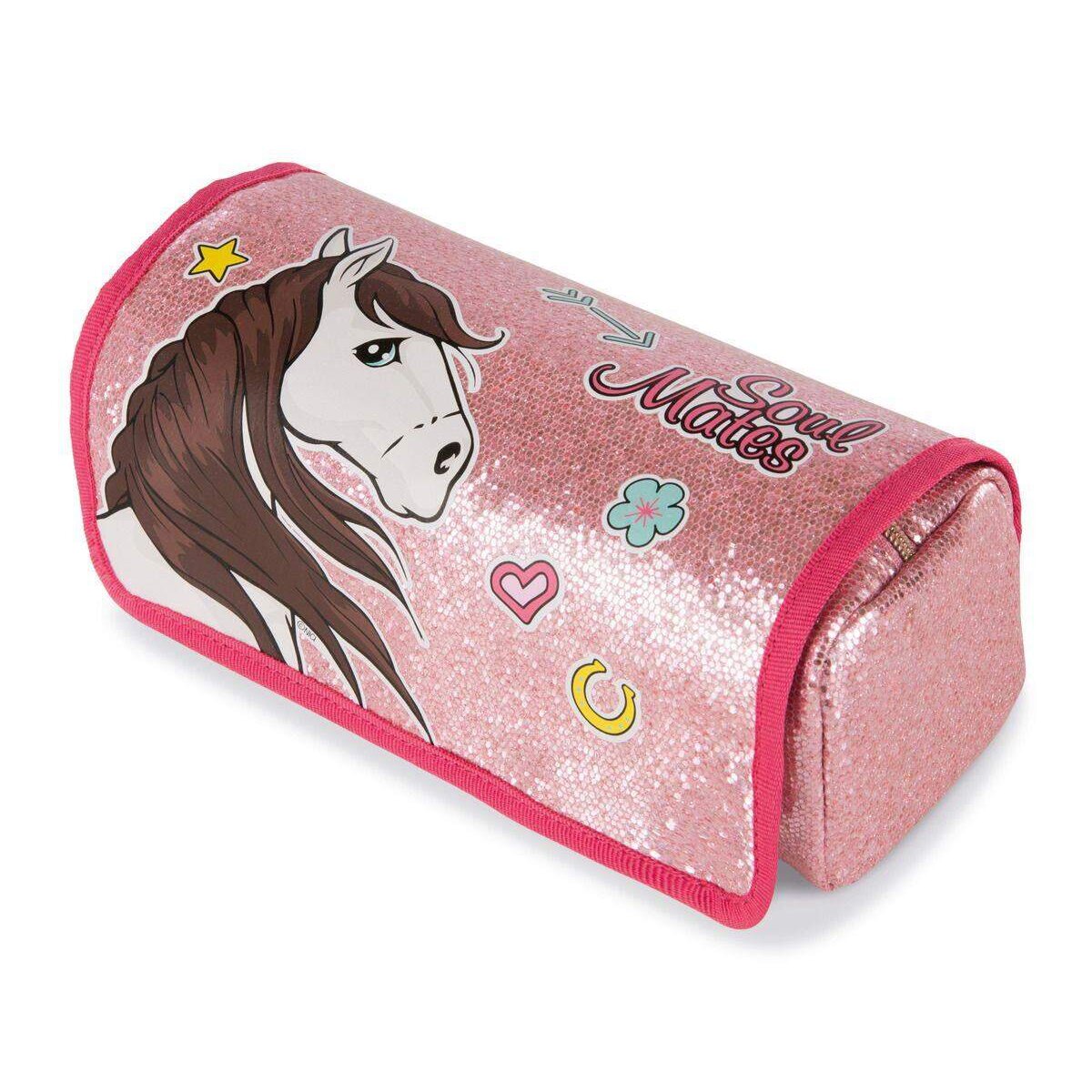NICI Glitzer-Stiftemäppchen Pferd Ayeta, 19 x 7 x 7 cm