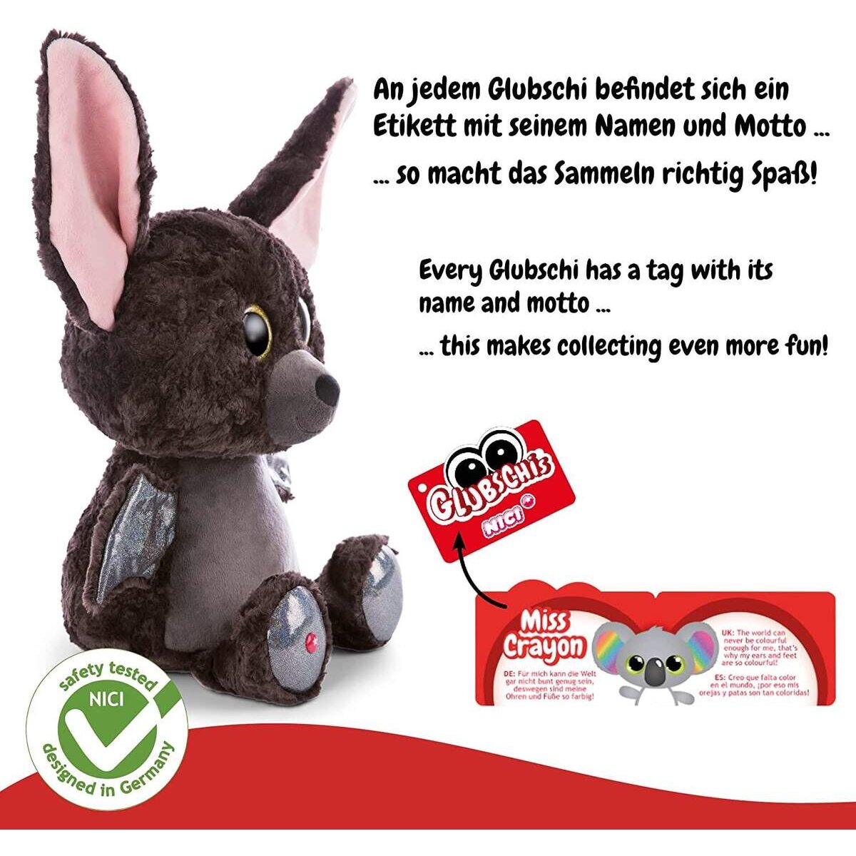 NICI Glubschis Schlenker Fledermaus Baako 45cm