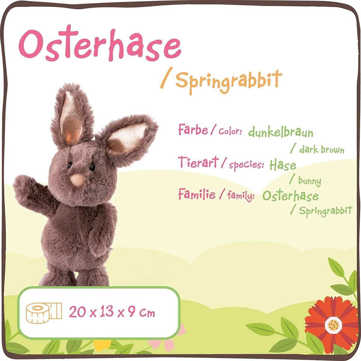 NICI Hase dunkelbraun Schlenker, 20 cm