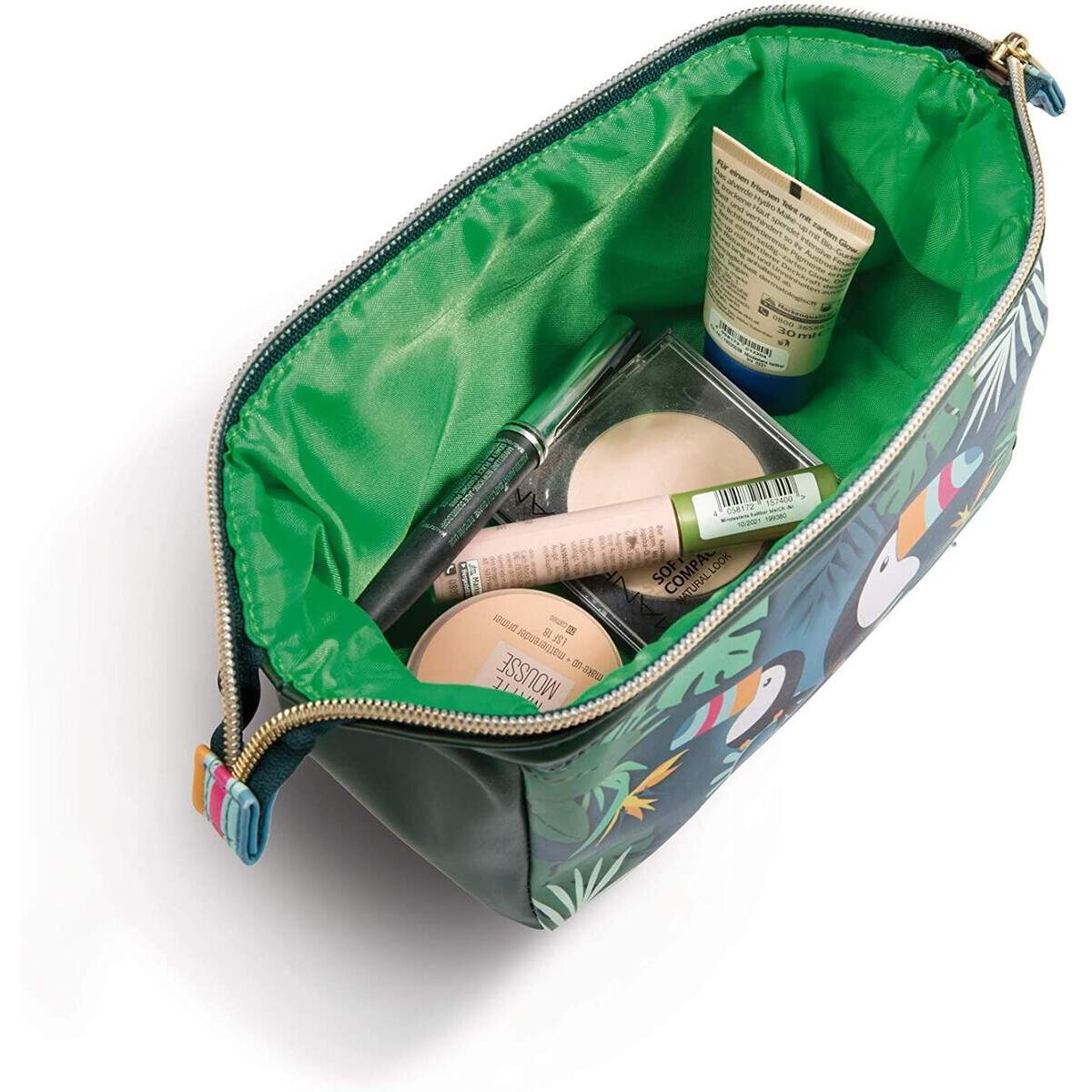 NICI Kosmetiktasche Tukan 18x12x9cm Kunstleder