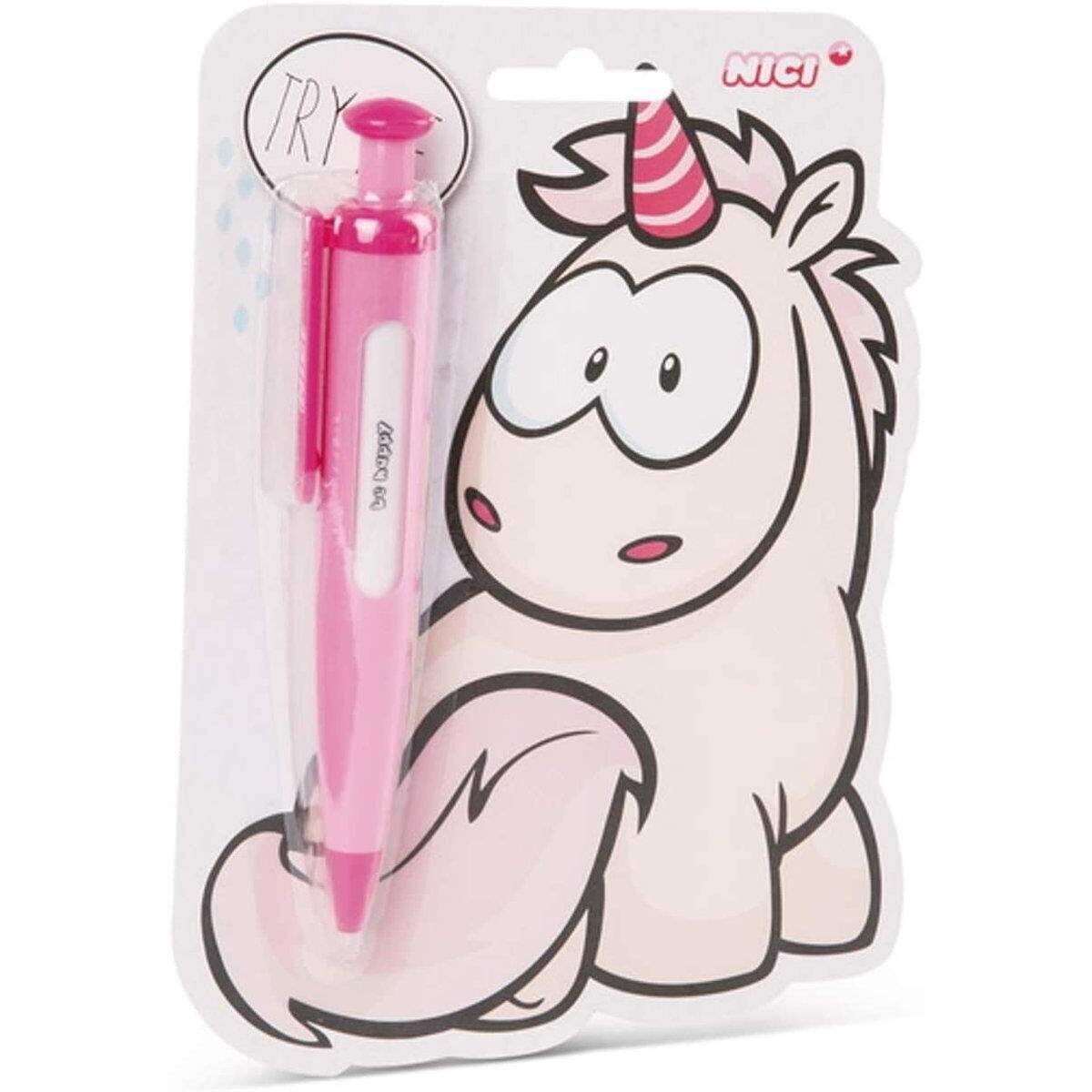 NICI Kugelschreiber Einhorn mit Wechselsprüchen, 1 Stück, 2-fach sortiert