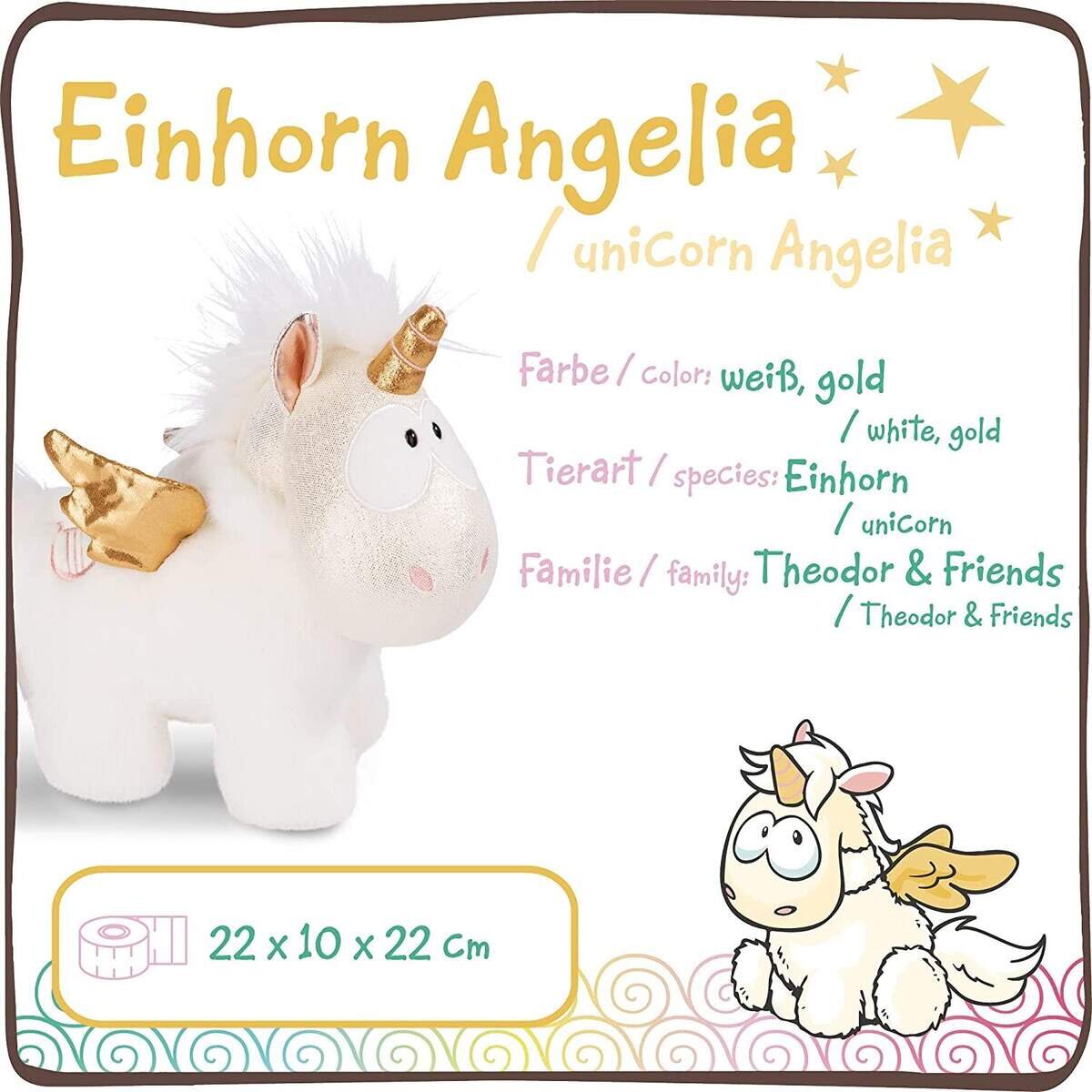 NICI Kuscheltier Einhorn Angelia 22 cm