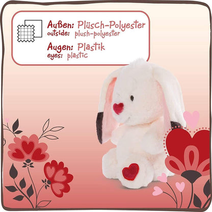 NICI Kuscheltier Love Hase flauschig mit Herz-Applikationen auf Fußsohlen, 25 cm
