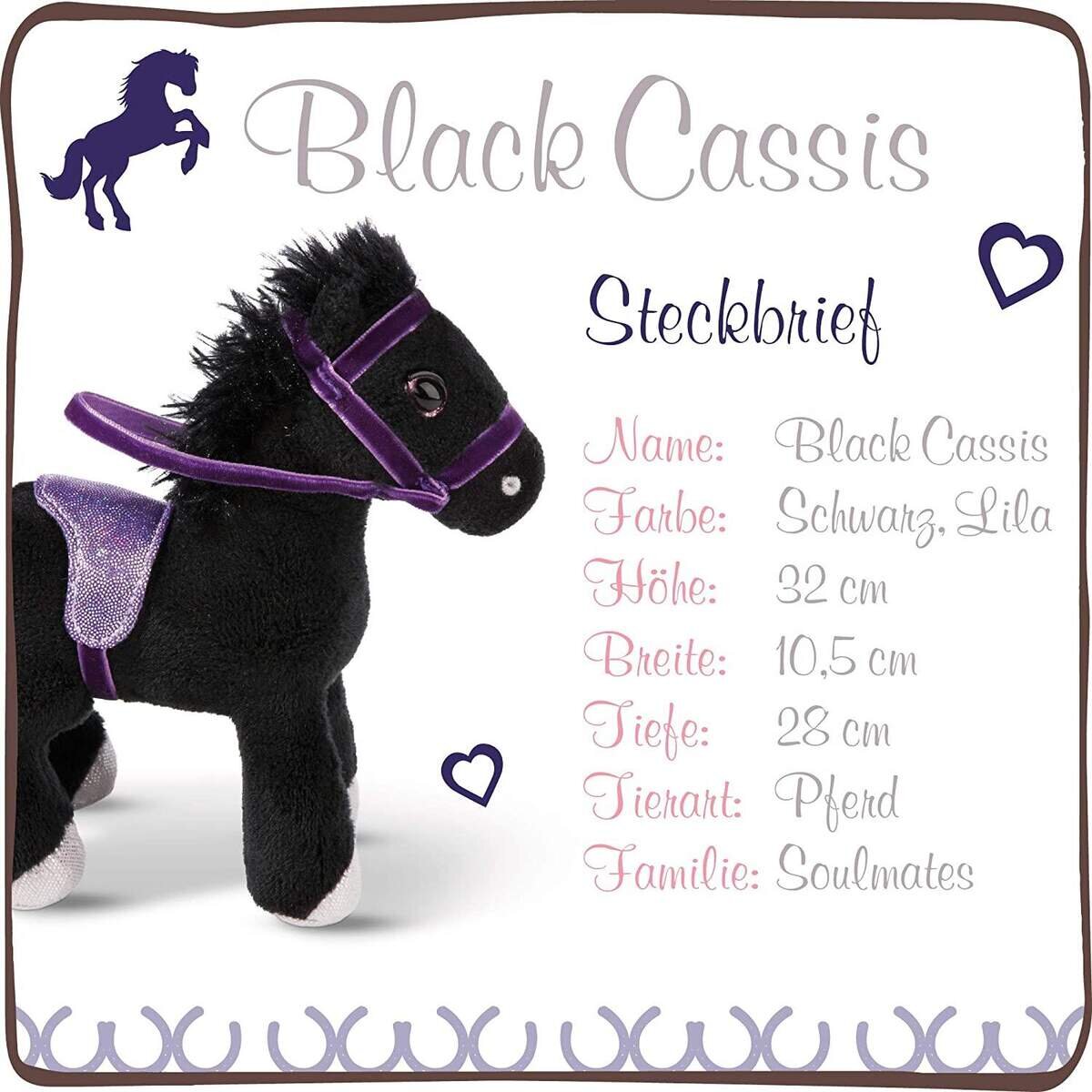 NICI Kuscheltier Pferd Black Cassis, 35 cm