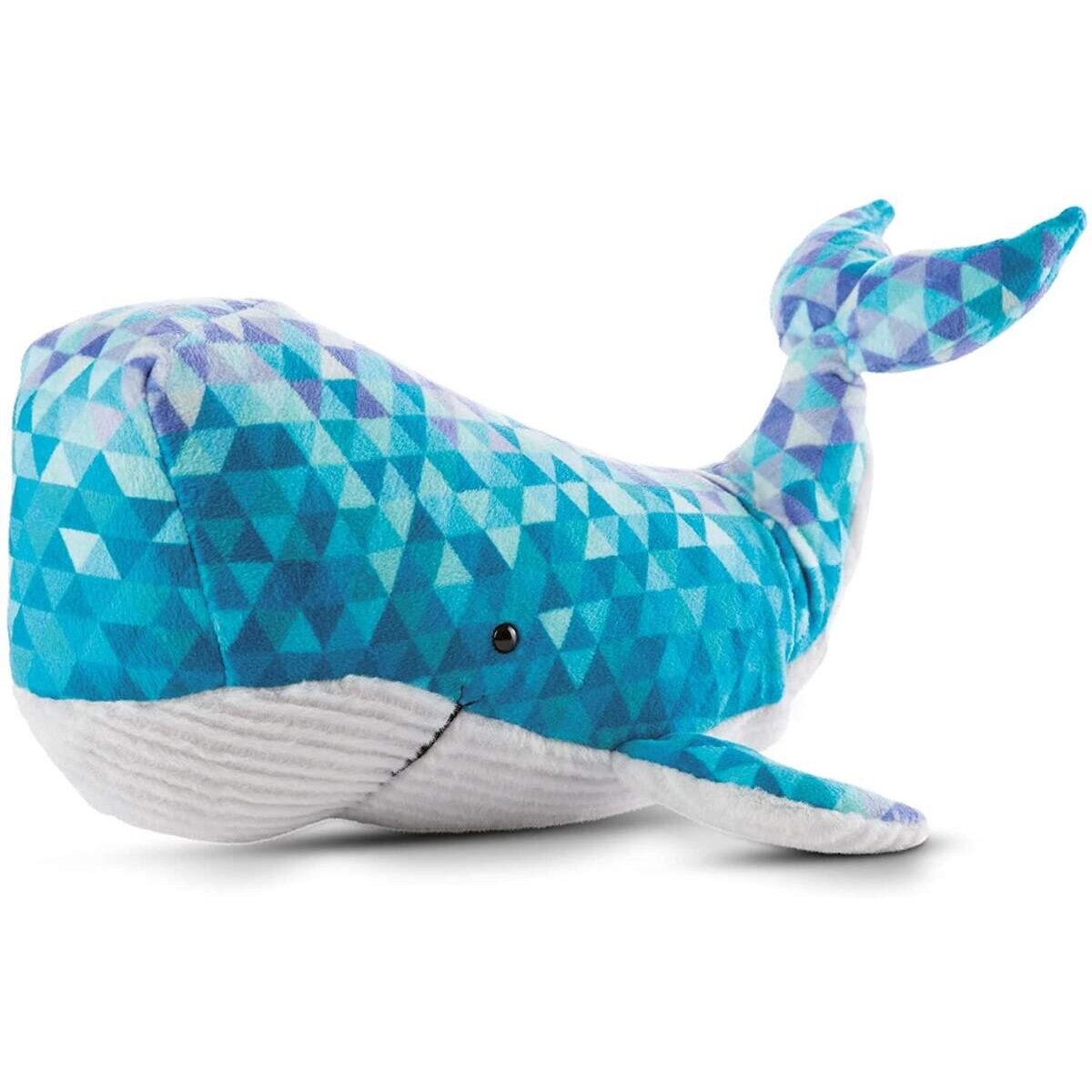 NICI Kuscheltier Wal 22cm in modischem Polygondruck & Strukturiertem Plüschmaterial