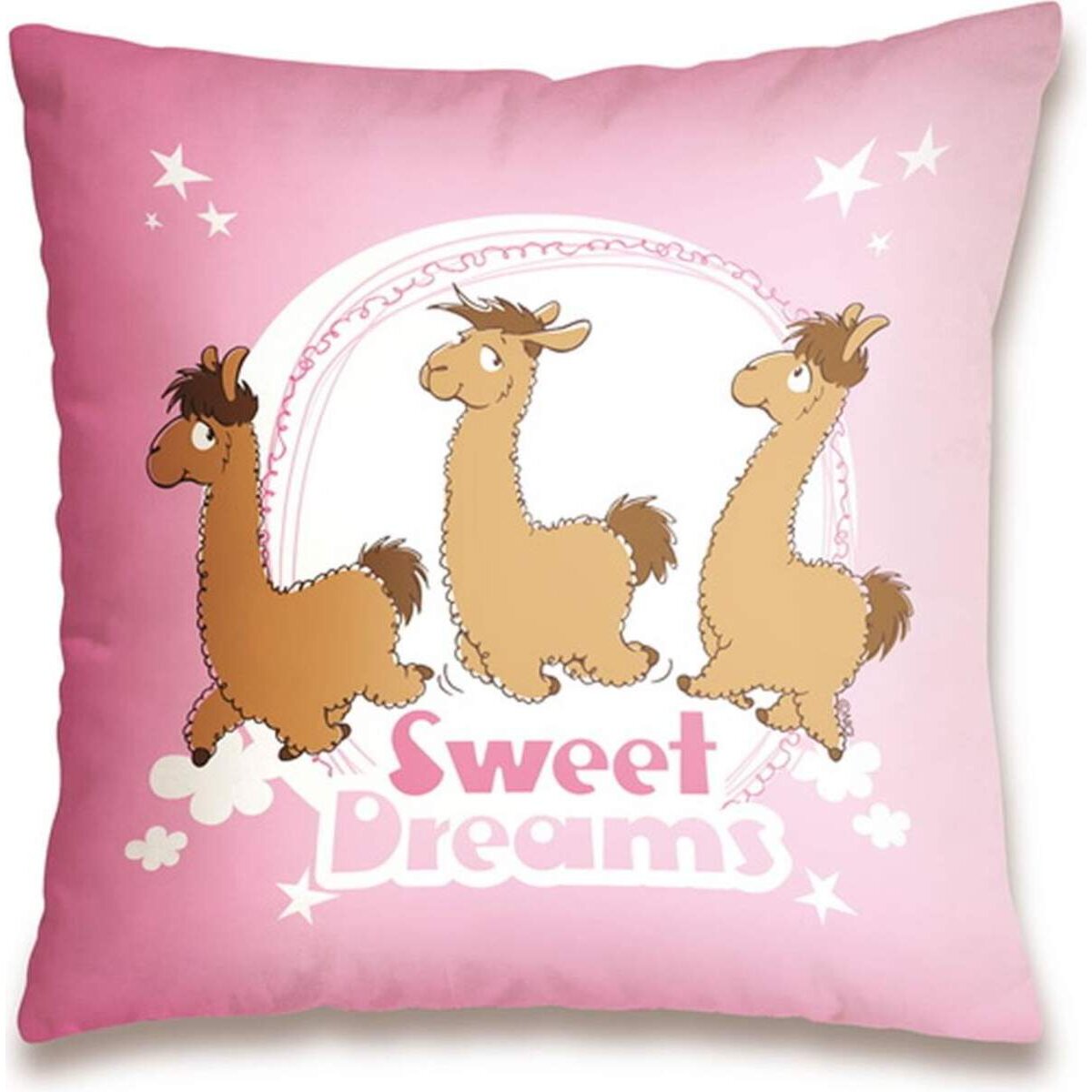NICI Lama Baumwollkissen Sweet Dreams, 37 x 37 cm