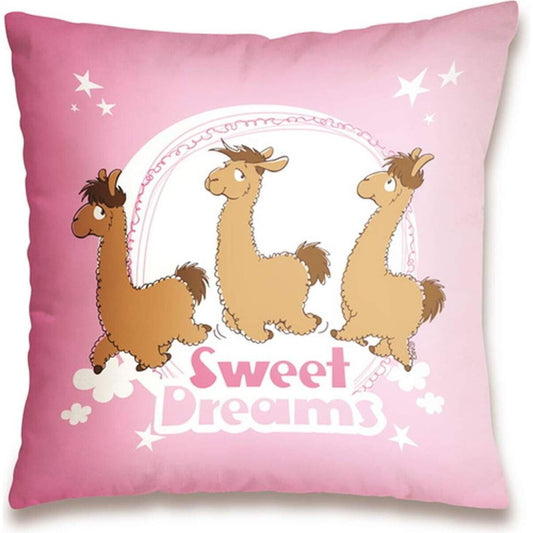 NICI Lama Baumwollkissen Sweet Dreams, 37 x 37 cm