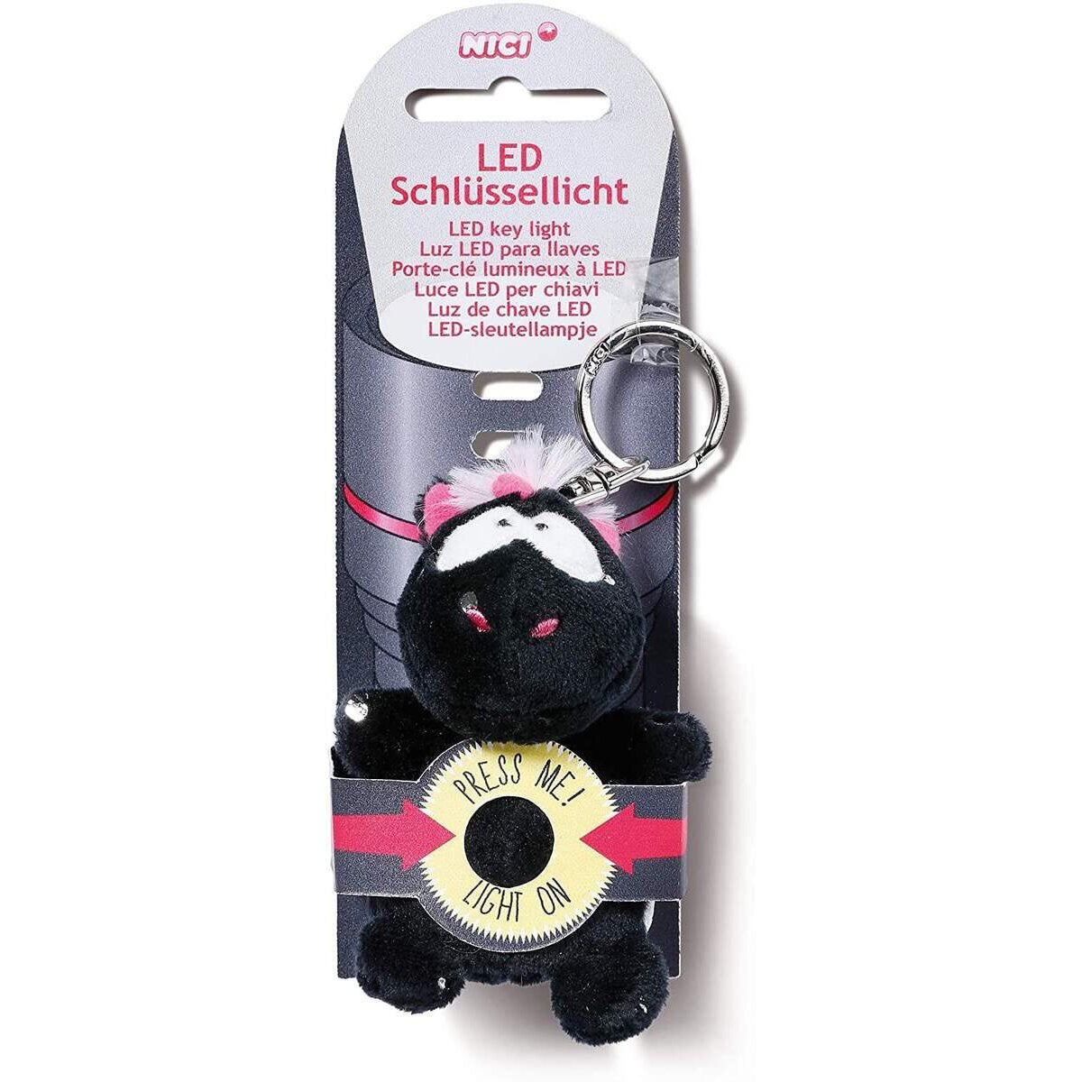 NICI LED Schlüssellicht Plüsch Einhorn Carbon 9 cm