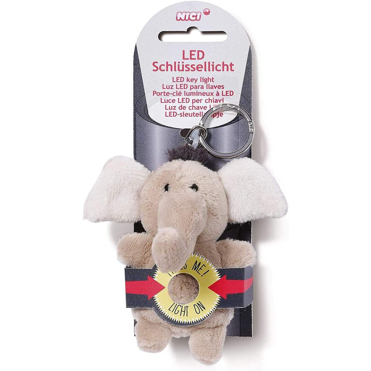 NICI LED Schlüssellicht Plüsch Elefant 9 cm
