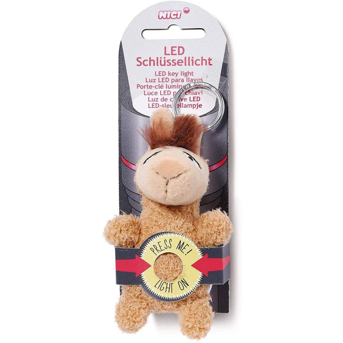 NICI LED Schlüssellicht Plüsch Lama Luis, 9 cm