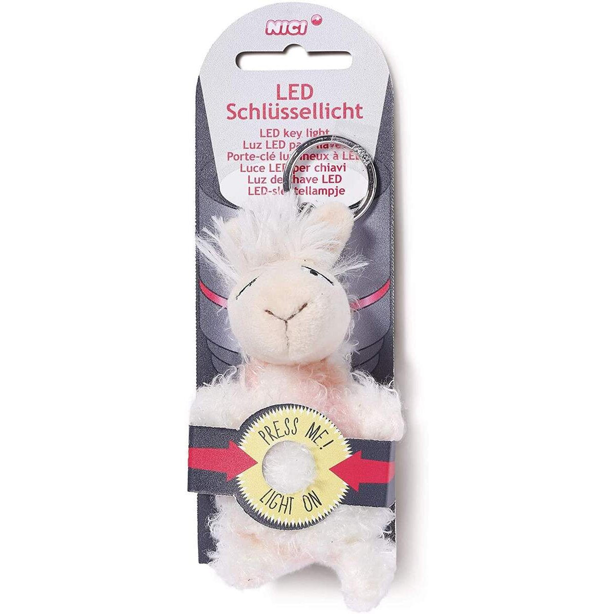 NICI LED Schlüssellicht Plüsch Lama Flokatina 9 cm