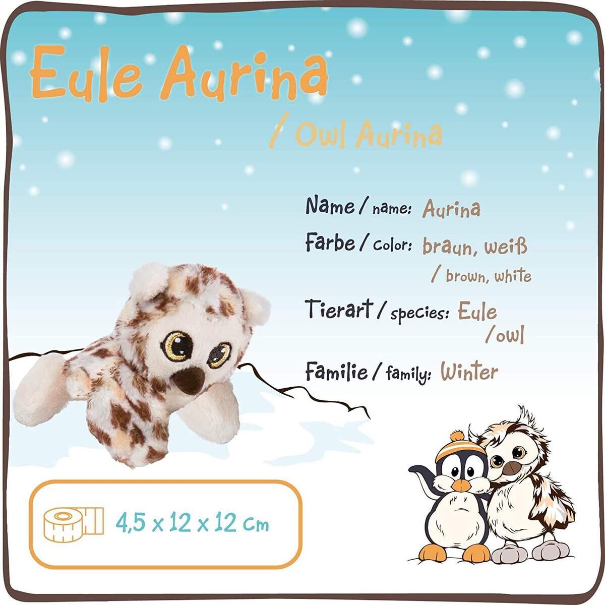 NICI Magnettier Eule, 12 cm