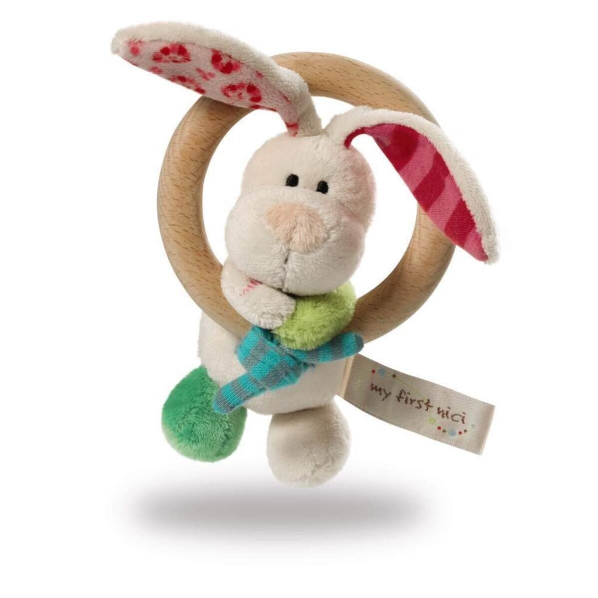 NICI My First NICI Holzgreifring mit Glocke Hase Tilli