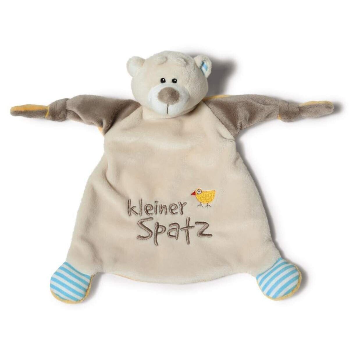 NICI My First NICI Schmusetuch Bär kleiner Spatz, 25x25cm