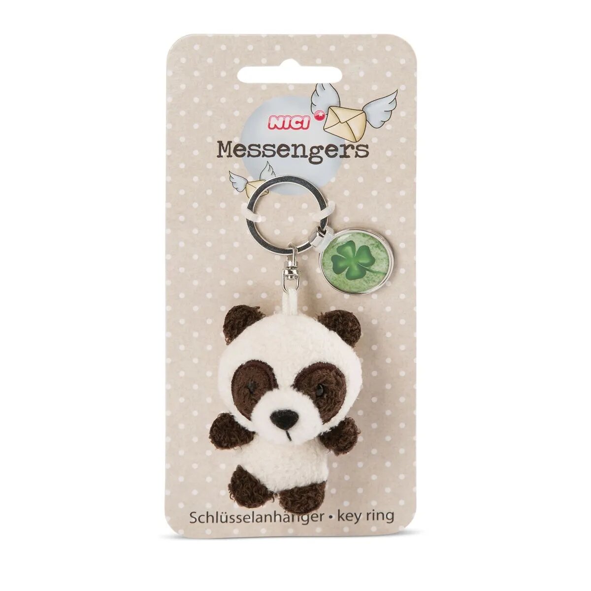 NICI Panda 7cm Bb SA mit Anhänger "Kleeblatt Symbol"