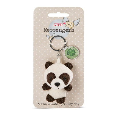 NICI Panda 7cm Bb SA mit Anhänger "Kleeblatt Symbol"