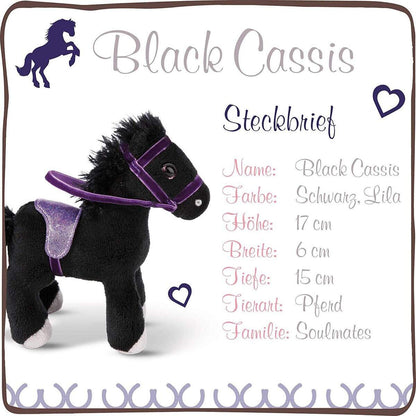 NICI Pferd Black Cassis mit Zaumzeug 16cm